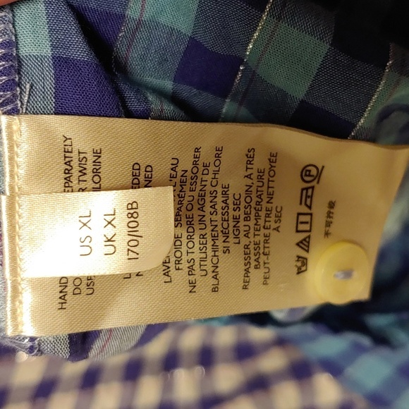 Pilcro Anthropologie Deb Relaxed Ombre Gingham Button Up Blouse Sz XL Casual - Picture 11 of 13